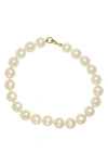 Effy 14k Yellow Gold Cultured Freshwater Pearl Bracelet In White