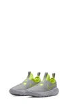 Nike Kids' Flex Runner 2 Slip-on Running Shoe In Grey Fog/ Volt/ Blue