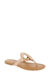 See By Chloé Hana Braided Ring Leather Flip Flops In Beige