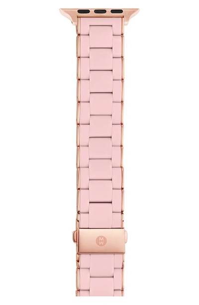 Michele Silicone Wrapped Apple Watch® Bracelet In Pink