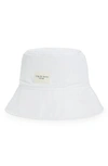 Rag & Bone Addison Logo-patch Bucket Hat In Antique White