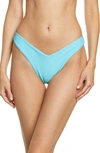 Frankies Bikinis Enzo Rib Bikini Botttom In Aquamarine