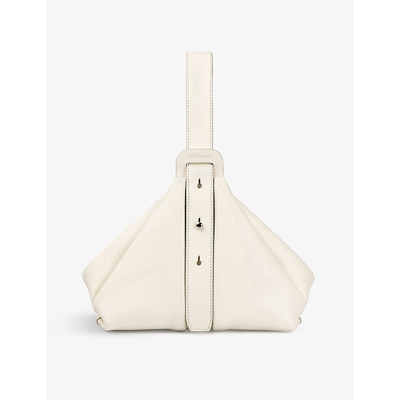 Advene The Age Leather Top-handle Bag In Cream