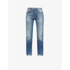 BALENCIAGA DISTRESSED SLIM-FIT STRAIGHT-LEG MID-RISE JEANS