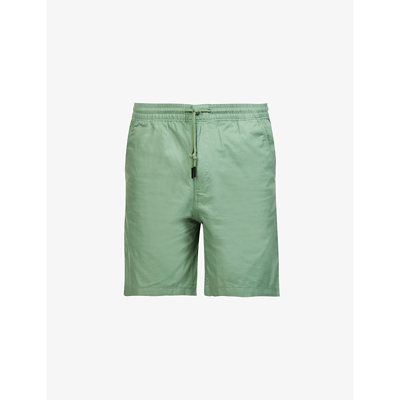 Patagonia Volley Regular-fit Organic Cotton-blend Shorts In Sedge Green