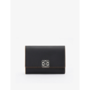 Loewe Anagram-embellished Grained Leather Wallet In Black