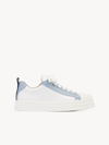 Chloé Lauren Leather Sneakers In White