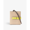 Shop Loewe Compact Zipped Leather Wallet In Nude/citronelle