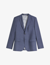 Ted Baker Seil Textured Slim Fit Suit Jacket In Blue Grey