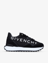 GIVENCHY GIV RUNNER LOGO-PRINT SUEDE AND MESH LOW-TOP TRAINERS