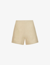 Le Kasha + Net Sustain Ezbet Organic Linen Shorts In Khaki