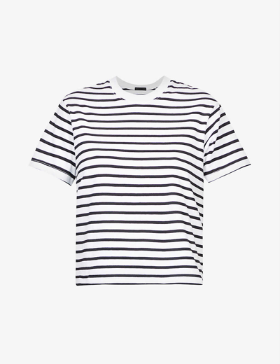 Atm Anthony Thomas Melillo Boy Striped Cotton-jersey T-shirt In Black/white Stripe