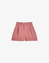 Ted Baker Kelsyas Pleated Tailored Shorts In Mid-pink