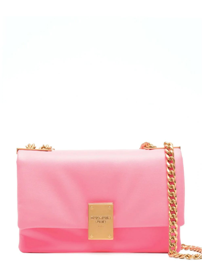 Balmain Small-sized Faux Leather 1945 Soft Bag In Pink