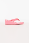 Alexander Wang Aw Wedge Flip Flop In Nylon In Neon Bubblegum