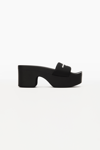 Alexander Wang Sandalo Slide Platform Con Logo In Black