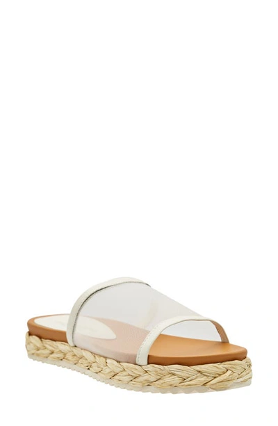 Andre Assous Phoebe Slide Sandal In Nude Mesh Fabric