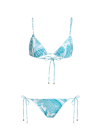 Etro Liquid Paisley Beach Bikini In Hellblau
