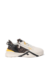 Fendi Flow Sneaker With Distinctive Monogram Accents In Bianco