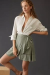 Maeve Ruffle Mini Skirt In Green