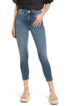 Frame Le High Waist Crop Skinny Jeans In Crosslane