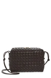 Bottega Veneta Large Loop Intrecciato Leather Shoulder Bag In Black/m Brass