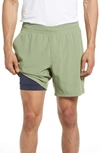 Rhone Mako 7 Shorts In Matte Green