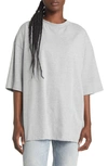 Topshop Oversize Cotton T-shirt In Grey