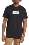 Live Live Live Pima Cotton Graphic Logo Tee In Blackout