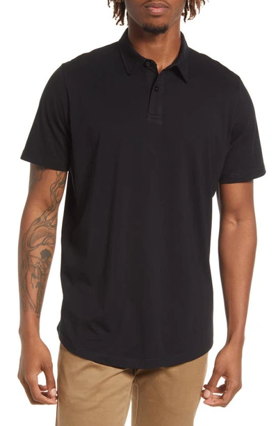 Live Live Solid Pima Cotton Polo In Blackout
