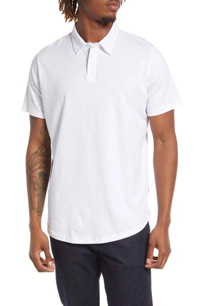 Live Live Solid Pima Cotton Polo In Whiteout
