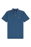 Psycho Bunny Landon Tipped Piqué Polo In Dusk Blue