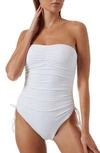 Melissa Odabash Sydney One-piece Ruched Tie Swimsuit In White