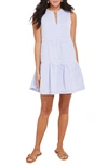 Vineyard Vines Harbor Stripe Seersucker Sundress In Tide Blue