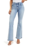 Good American Good Legs Split Pocket Flare Jeans In Indigo131