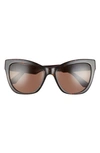 Versace 56mm Cat Eye Sunglasses In Havana/dark Brown