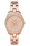 Michael Kors Liliane Pavé Bracelet Watch, 36mm In Rose Gold