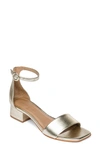 Bernardo Jalena Metallic Ankle-strap Sandals In Champagne Leather