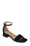Bernardo Jalena Suede Ankle-strap Sandals In Black Suede