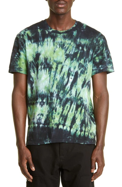 Ami Alexandre Mattiussi Tie Dye-print Cotton T-shirt In Green