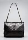 Saint Laurent Niki Monogram Ysl Large Flap Shoulder Bag In Black