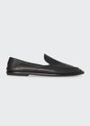 The Row Black Canal Loafers In Blk Black