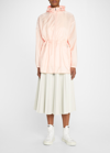 Moncler Wete Technical Raincoat In Pastel Pink