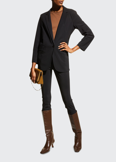 Theory Precision Ponte Boyfriend Blazer In Blk