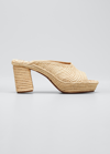 Carrie Forbes Aliyah Raffia Slide Sandals In Natural