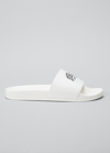 Balenciaga Cities Bicolor Pool Slide Sandals In Whiteblack Paris