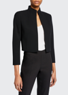 Akris Pandora Short Wool Jacket In Navy