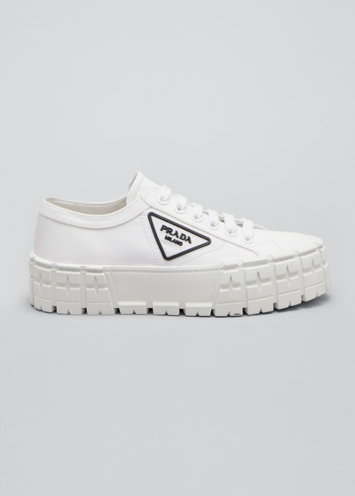 Prada 50mm Logo Flatform Sneakers In Assenzio