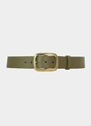 VAINCOURT PARIS LA CAPTIVANTE PEBBLED LEATHER BELT