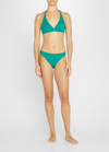 Eres Fripon Solid Low-rise Hipster Bikini Bottoms In Cactus